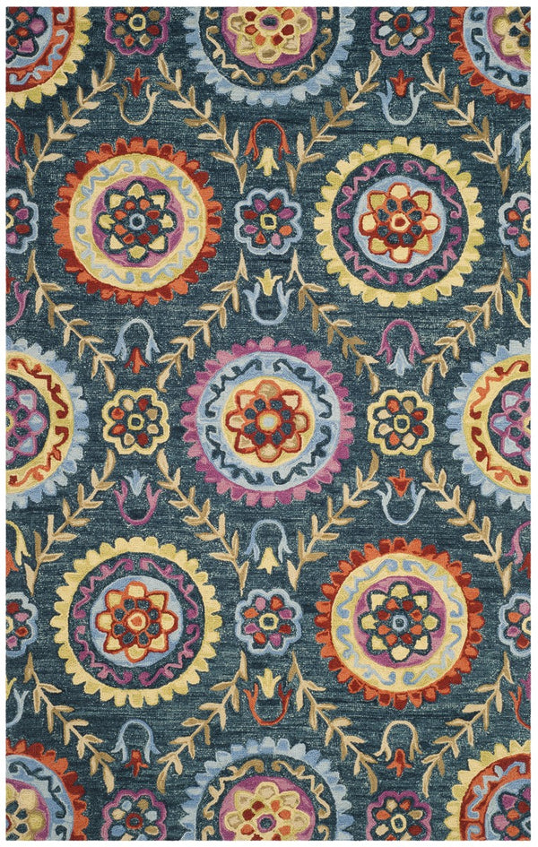 Safavieh Suzani 374 Hand Hooked Wool and Cotton Rug SZN374A-3