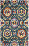 Suzani 374 Hand Hooked Wool and Cotton Rug
