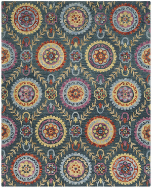 Safavieh Suzani 374 Hand Hooked Wool and Cotton Rug SZN374A-3