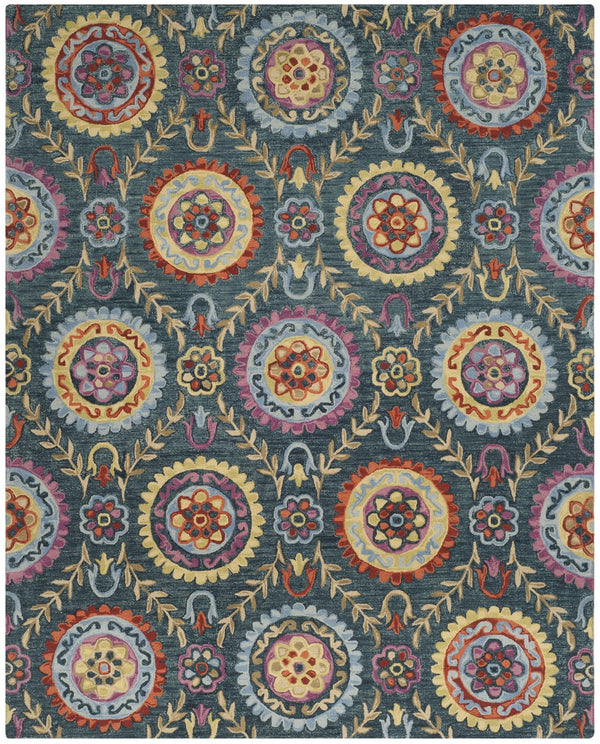Safavieh Suzani 374 Hand Hooked Wool and Cotton Rug SZN374A-3