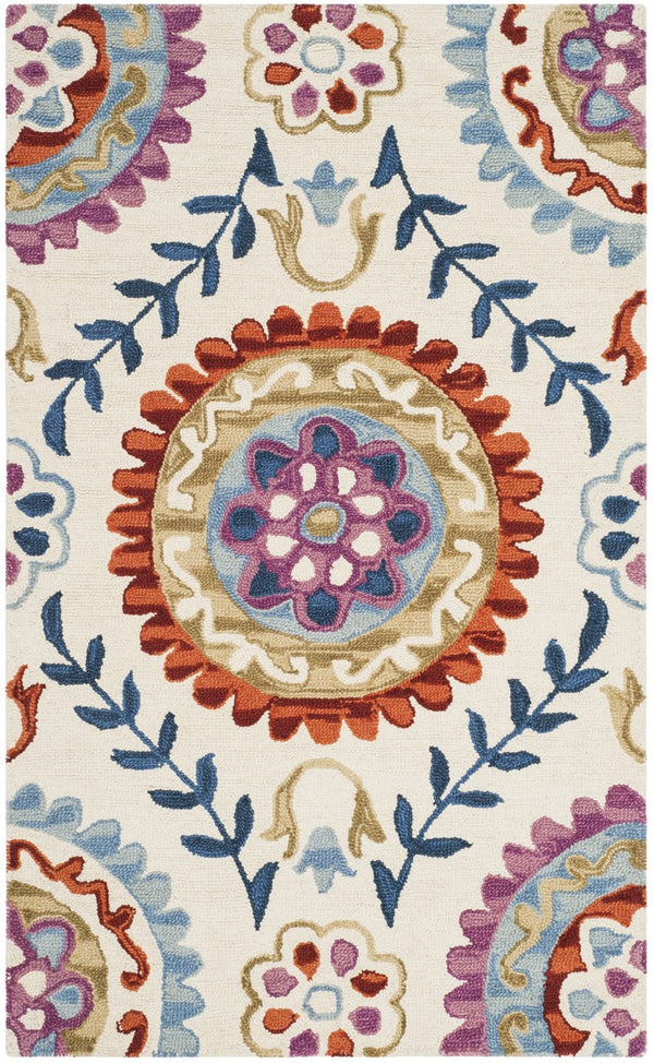 Safavieh Suzani 374 Hand Hooked Wool and Cotton Rug SZN374B-3