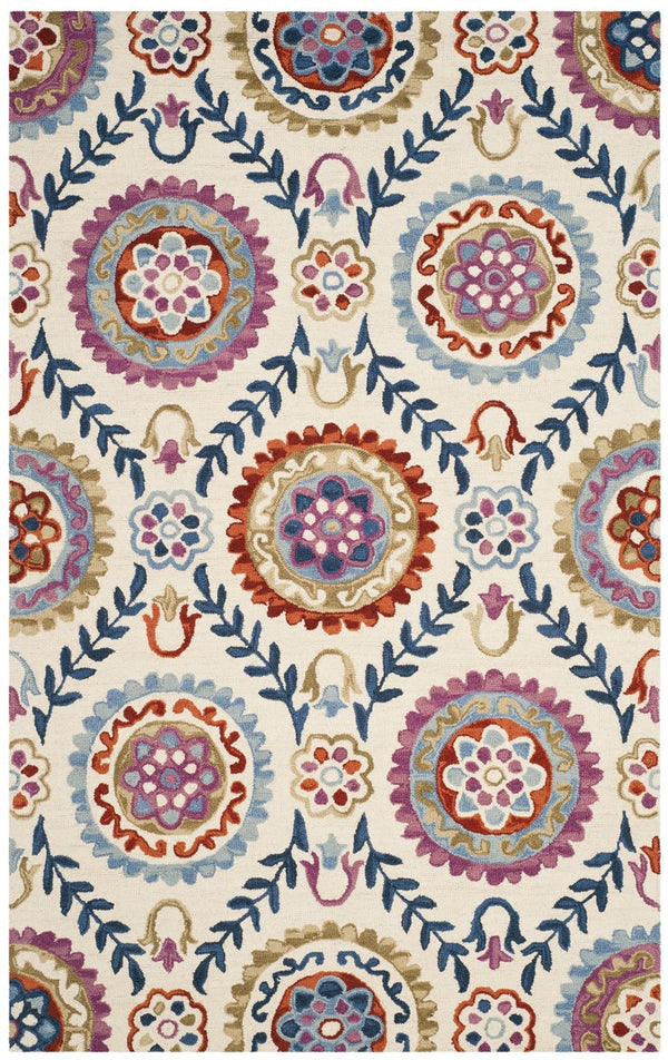 Safavieh Suzani 374 Hand Hooked Wool and Cotton Rug SZN374B-3