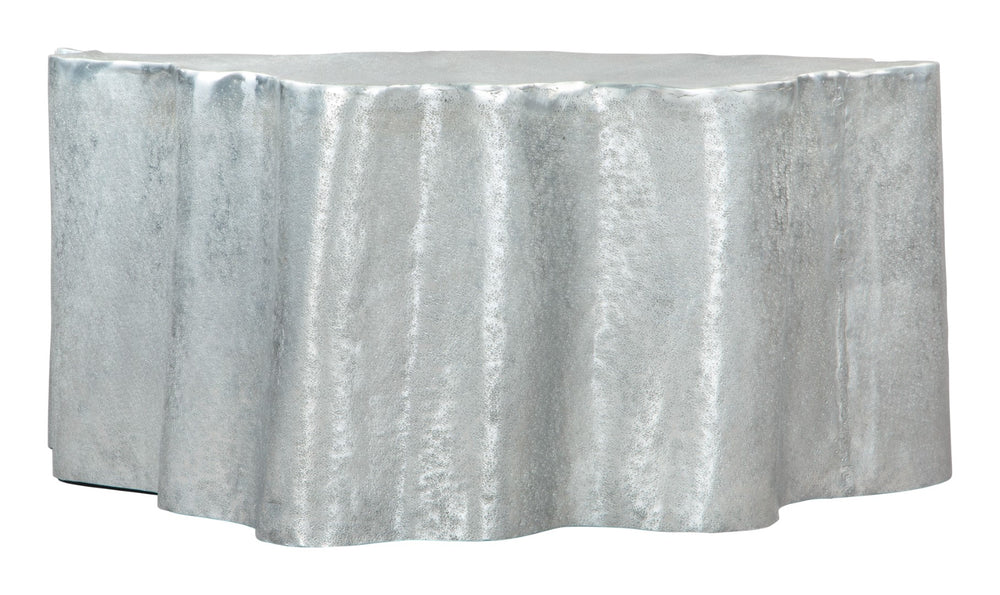 Zuo Modern Kortha Aluminum Modern Commercial Grade Coffee Table Antique Silver Aluminum