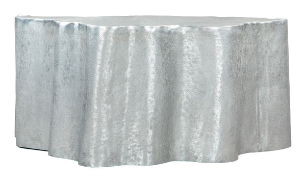 Zuo Modern Kortha Aluminum Modern Commercial Grade Coffee Table Antique Silver Aluminum