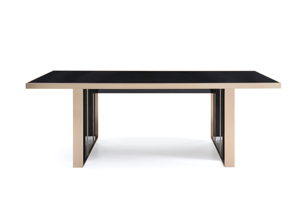 VIG Furniture Nova Domus Cartier Modern Black & Rosegold Dining Table VGVCT-A002