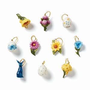 Floral Easter 10-Piece Ornament Set