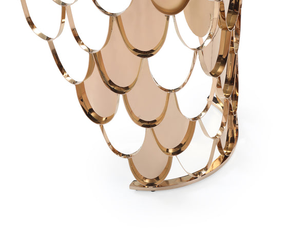 VIG Furniture Modrest Javier Modern Glass & Rosegold Dining Table VGVCT088L