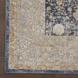 Nourison kathy ireland Home Malta MAI07 Vintage Machine Made Power-loomed Indoor only Area Rug Navy 9' x 12' 99446375933
