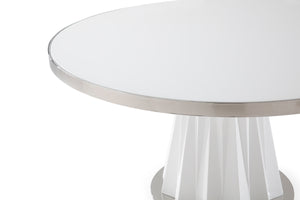 VIG Furniture Modrest Cabaret Modern White Round Dining Table VGVCT1799