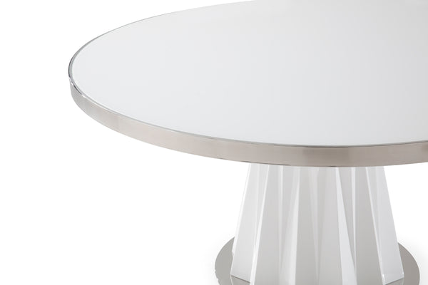 VIG Furniture Modrest Cabaret Modern White Round Dining Table VGVCT1799