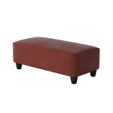 Fusion 100-C Transitional Cocktail Ottoman 100-C Bella Rouge 49" Wide Cocktail Ottoman