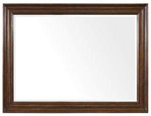 Hooker Furniture Leesburg Traditional-Formal Landscape Mirror in Rubberwood Solids and Mahogany Veneers 5381-90008