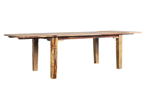 Porter Designs Taos Solid Sheesham Wood 72" - 112" Extension Natural Dining Table Natural 07-196-01-9039N