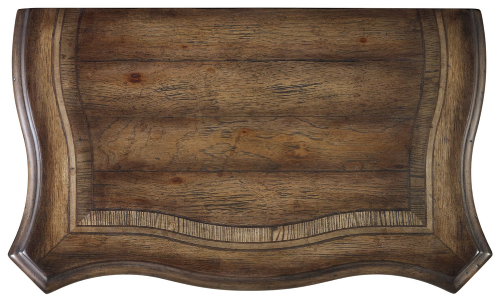 Hooker Furniture Rhapsody Traditional-Formal Three Drawer Nightstand in Hardwood Solids & Pecan Veneers 5070-90016