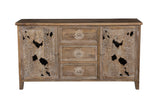 Porter Designs Dahlia Solid Wood Vintage Sideboard Brown 07-196-06-8436