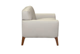 Porter Designs Modena Top Grain Leather Modern Loveseat Cream 02-204-02-0194