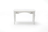 Provence Desk in semi-gloss paint with a smooth top coat. Solid Mahogany, Composite wood
