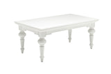 Provence Rectangular Coffee Table in semi-gloss paint with a smooth top coat. Solid Mahogany, Composite wood