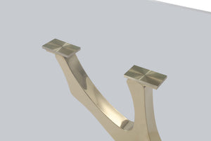 VIG Furniture Modrest Legend Modern Glass & Gold Dining Table VGVCT8111-GLD