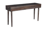 Porter Designs Waves Solid Sheesham Wood Modern Console Table Gray 05-196-10-W08M