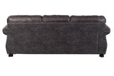 Porter Designs Elk River Leather-Look & Nail Head Transitional Sofa Gray 01-33C-01-9702A