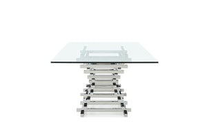 VIG Furniture Modrest Crawford Modern Rectangular Glass Dining Table VGVCT8909-L