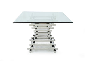 VIG Furniture Modrest Crawford Modern Rectangular Glass Dining Table VGVCT8909-L