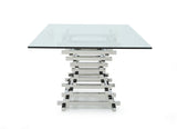 VIG Furniture Modrest Crawford Modern Rectangular Glass Dining Table VGVCT8909-L