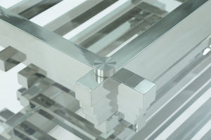 VIG Furniture Modrest Crawford Modern Rectangular Glass Dining Table VGVCT8909-L