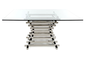 VIG Furniture Modrest Crawford Contemporary Clear Glass Square Dining Table VGVCT8909 VGVCT8909