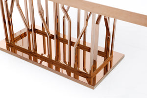 VIG Furniture Modrest Marston Modern White Marble & Rosegold Dining Table VGVCT8919-M