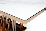 VIG Furniture Modrest Marston Modern White Marble & Rosegold Dining Table VGVCT8919-M