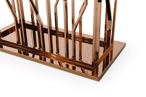 VIG Furniture Modrest Marston Modern Black Glass & Rosegold Dining Table VGVCT8919-G