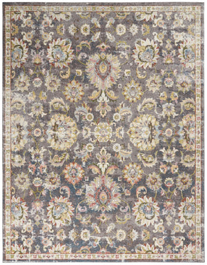 Nourison Juniper JPR02 Colorful Machine Made Power-loomed Indoor only Area Rug Charcoal Multi 7'10" x 9'10" 99446803894