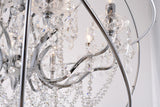 Bethel Chrome Chandelier in Metal & Crystal