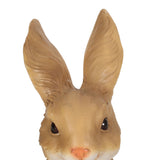 Tooke Outdoor Decorative Rabbit Planter, White and Brown Noble House