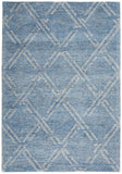 Nourison Venosa VSN01 Modern Handmade Tufted Indoor Area Rug Blue/Ivory 5'3" x 7'3" 99446786944