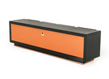 VIG Furniture A&X Talin Modern Black Crocodile & Rosegold TV Stand VGUNCK606-215