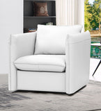 VIG Furniture Divani Casa Tamworth - Modern White Leather Swivel Lounge Chair VGEVN912-WHT-CH