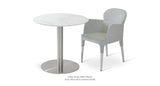 Tango Marble Dining Table Set: Tango Dining Table and Rosa Silver Wool