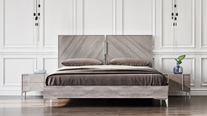 VIG Furniture Nova Domus Alexa Italian Modern Grey Bed VGACALEXA-BED