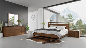 VIG Furniture Nova Domus Berlin - Modern Walnut Bedroom Set VGMABR-92-SET