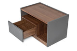 VIG Furniture Modrest Tara - Modern Walnut Nightstand  VGBB-RU-DW70-WAL