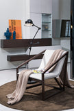 Divani Casa Taranto - Modern Grey Eco-Leather Lounge Chair