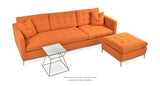 Gakko End Table Set: Taxim Sofa Sectional Orange Tweed Gakko and One End Table Marble