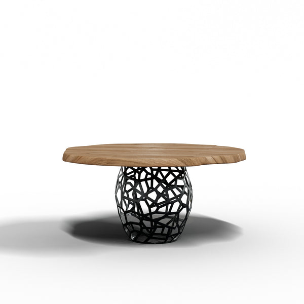 VIG Furniture Modrest Taylor - Round 63" Live Edge Dining Table VGEDRTLE160002-LRG-BRN-DT