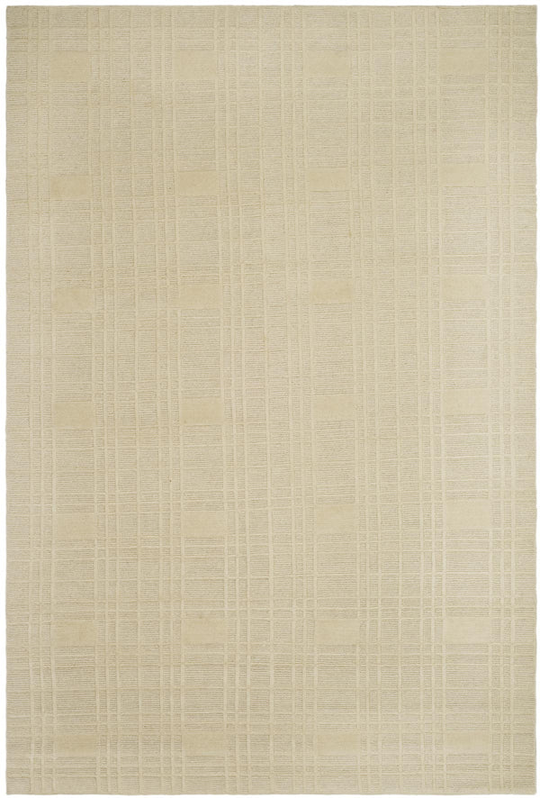 Tibetan Tb120  Hand Knotted Wool & Silk Pile Rug Ivory