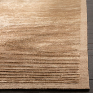 Tibetan Hand Knotted Wool and Silk Rug – Elegant Pearl-Toned Design for Living Room and Bedroom