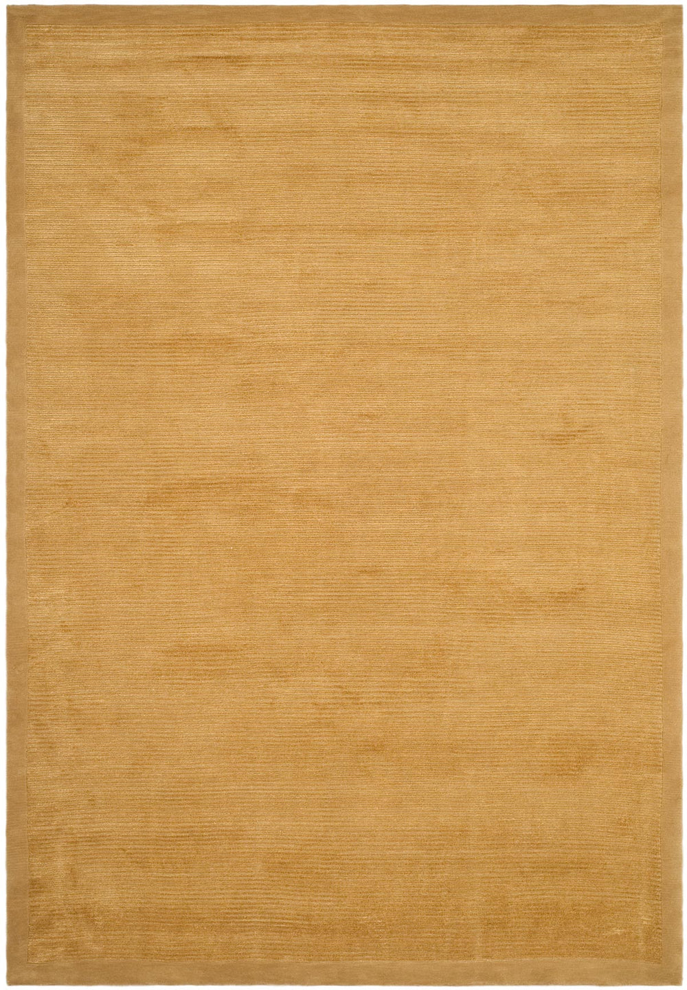 Tibetan Tb212  Hand Knotted Silk & Wool Pile Rug Gold