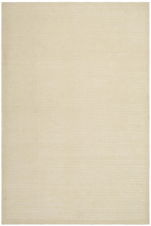 Tibetan Tb212  Hand Knotted Silk & Wool Pile Rug Pearl